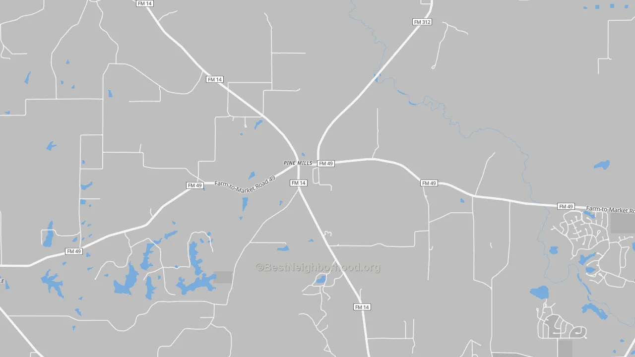 Transit Grade map of Pine Mills, TX