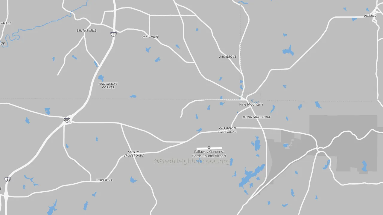 Transit Grade map of Pine Mountain, GA