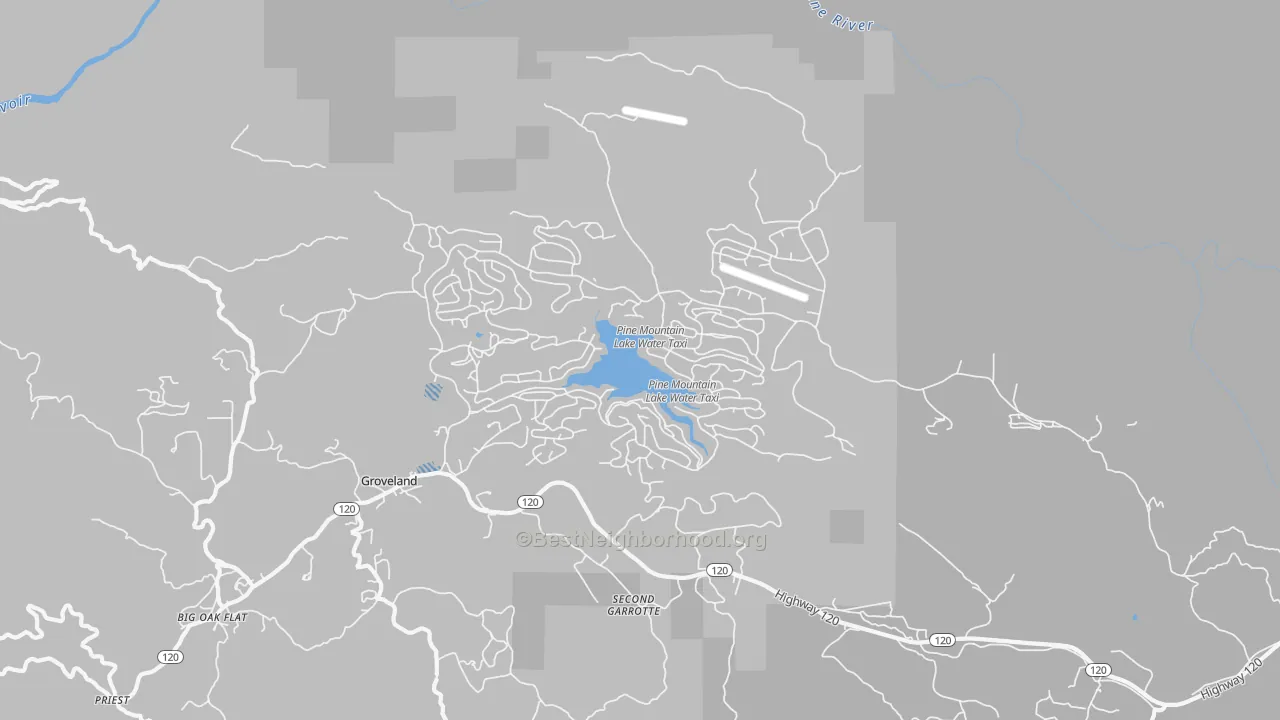 Transit Grade map of Pine Mountain Lake, CA