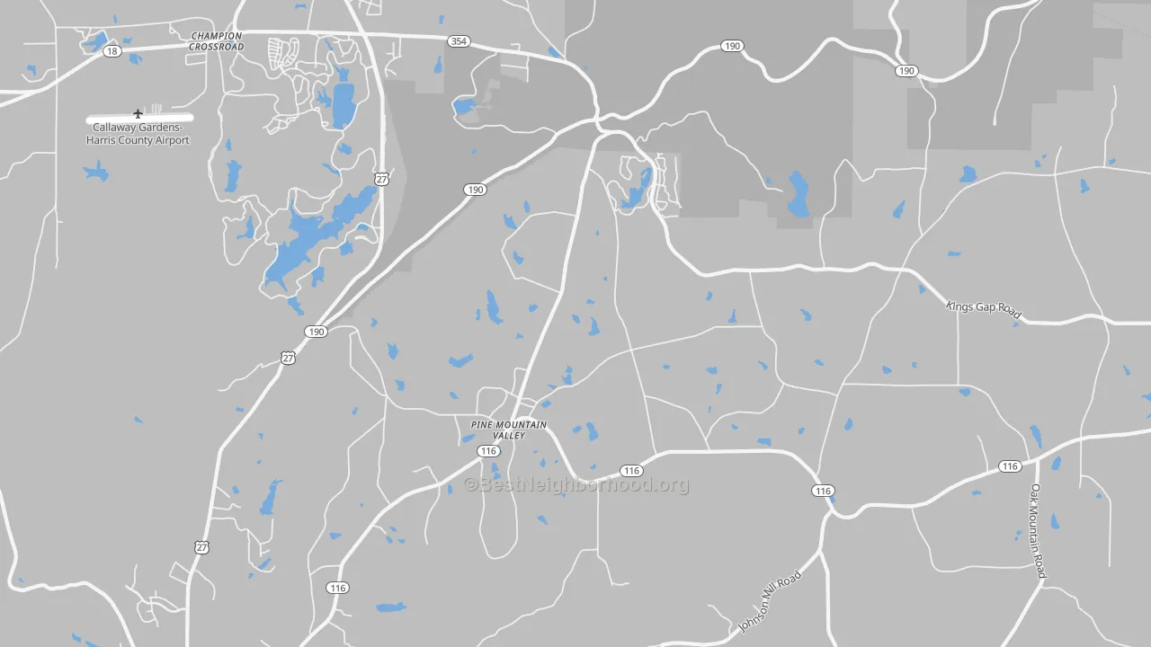 Transit Grade map of Pine Mountain Valley, GA