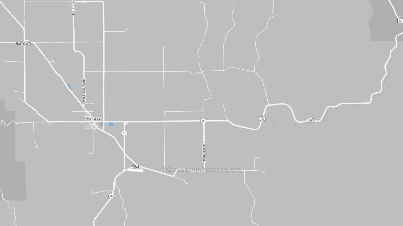 Transit Grade map of Pine, OR