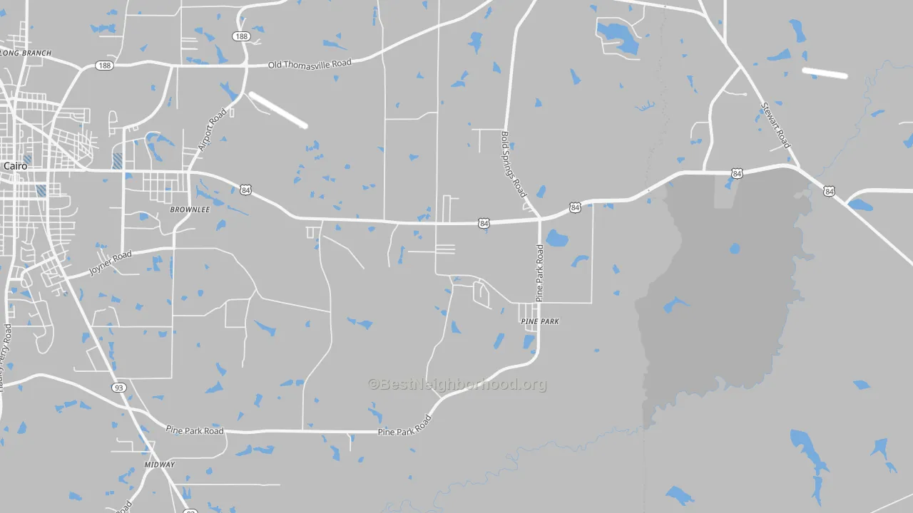 Transit Grade map of Pine Park, GA