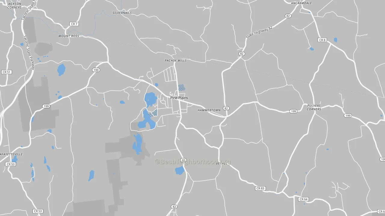 Transit Grade map of Pine Plains, NY