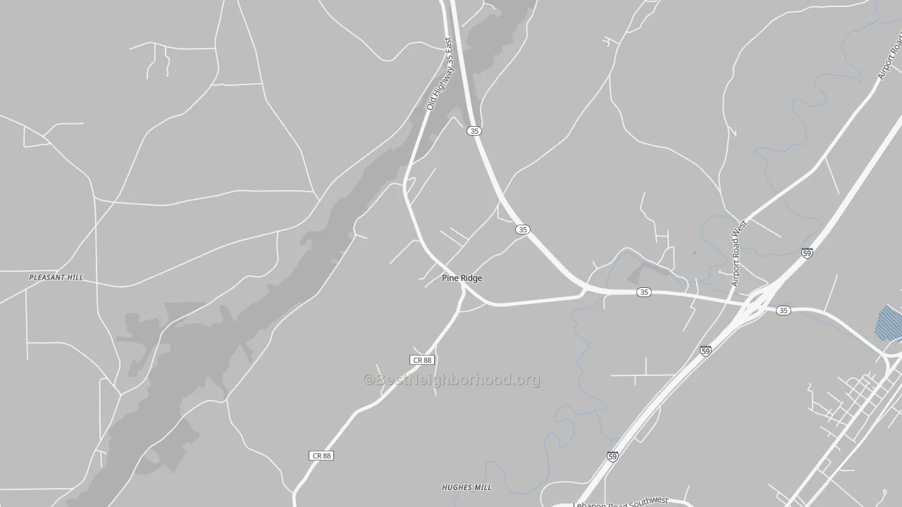 Transit Grade map of Pine Ridge, AL