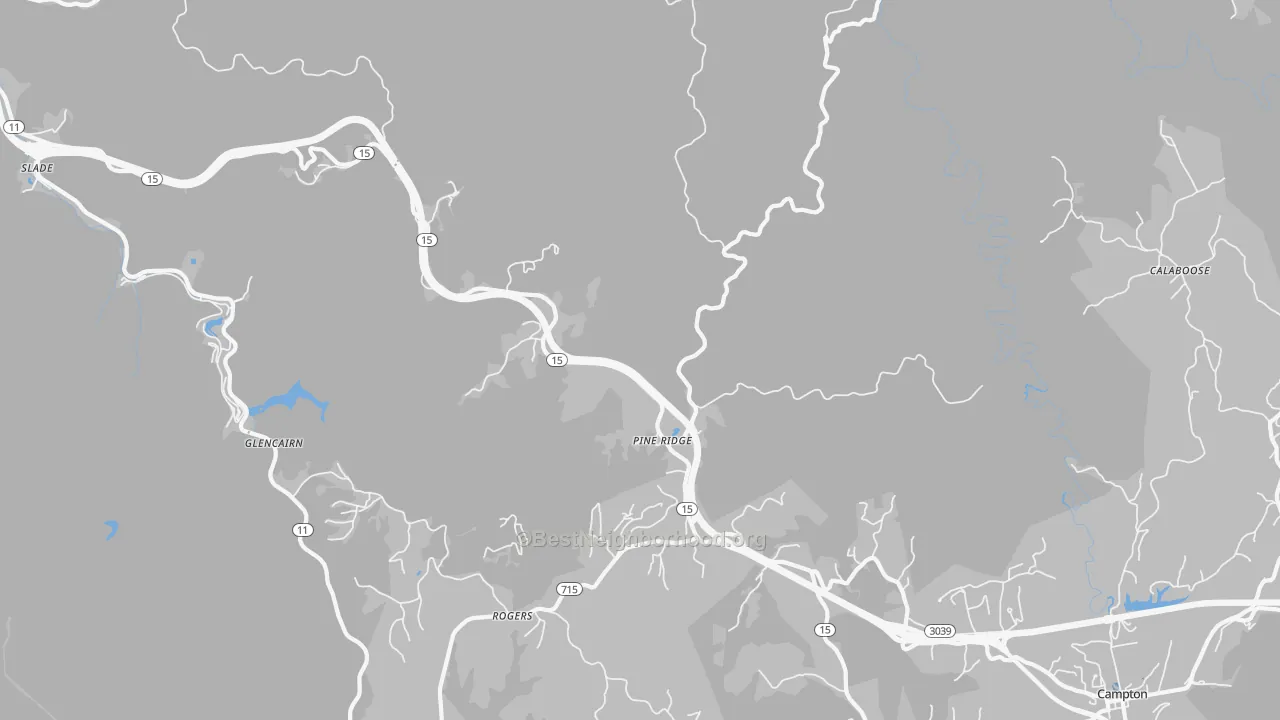 Transit Grade map of Pine Ridge, KY
