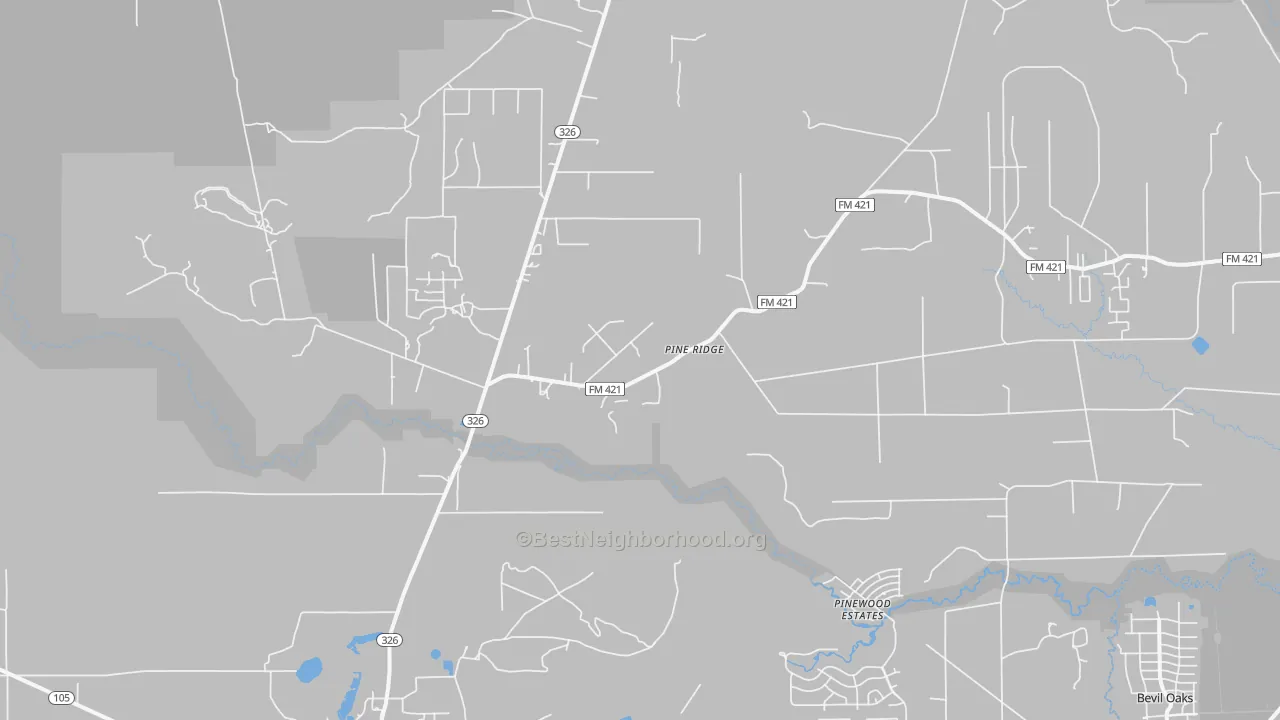 Transit Grade map of Pine Ridge, TX