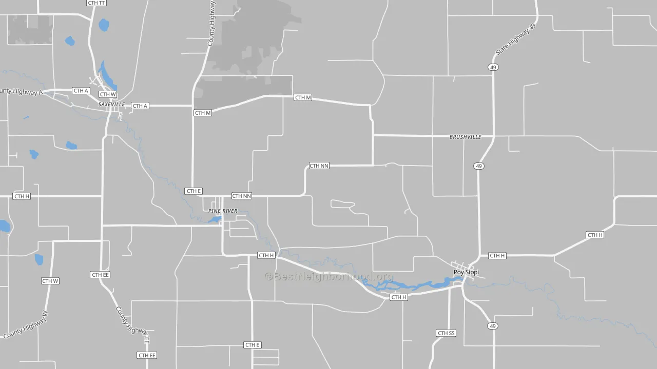 Transit Grade map of Pine River, WI