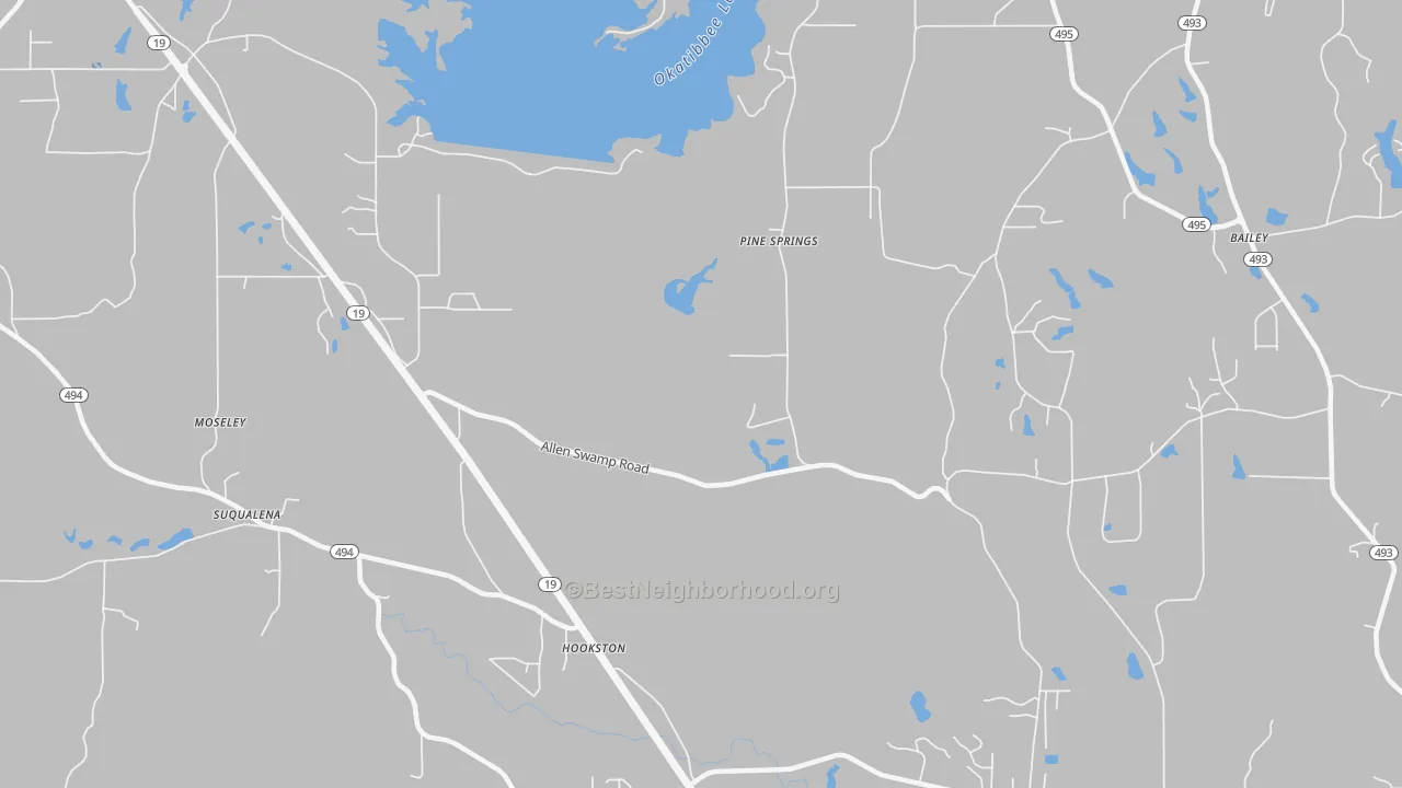 Transit Grade map of Pine Springs, MS
