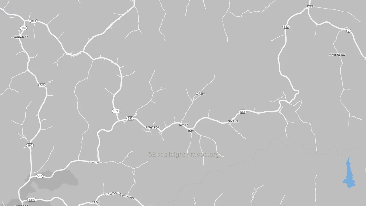 Transit Grade map of Pine Top, KY