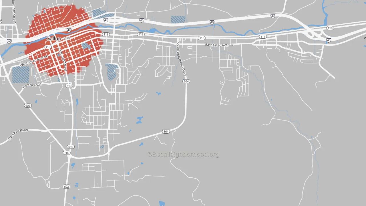 Transit Grade map of Pinedale, NM