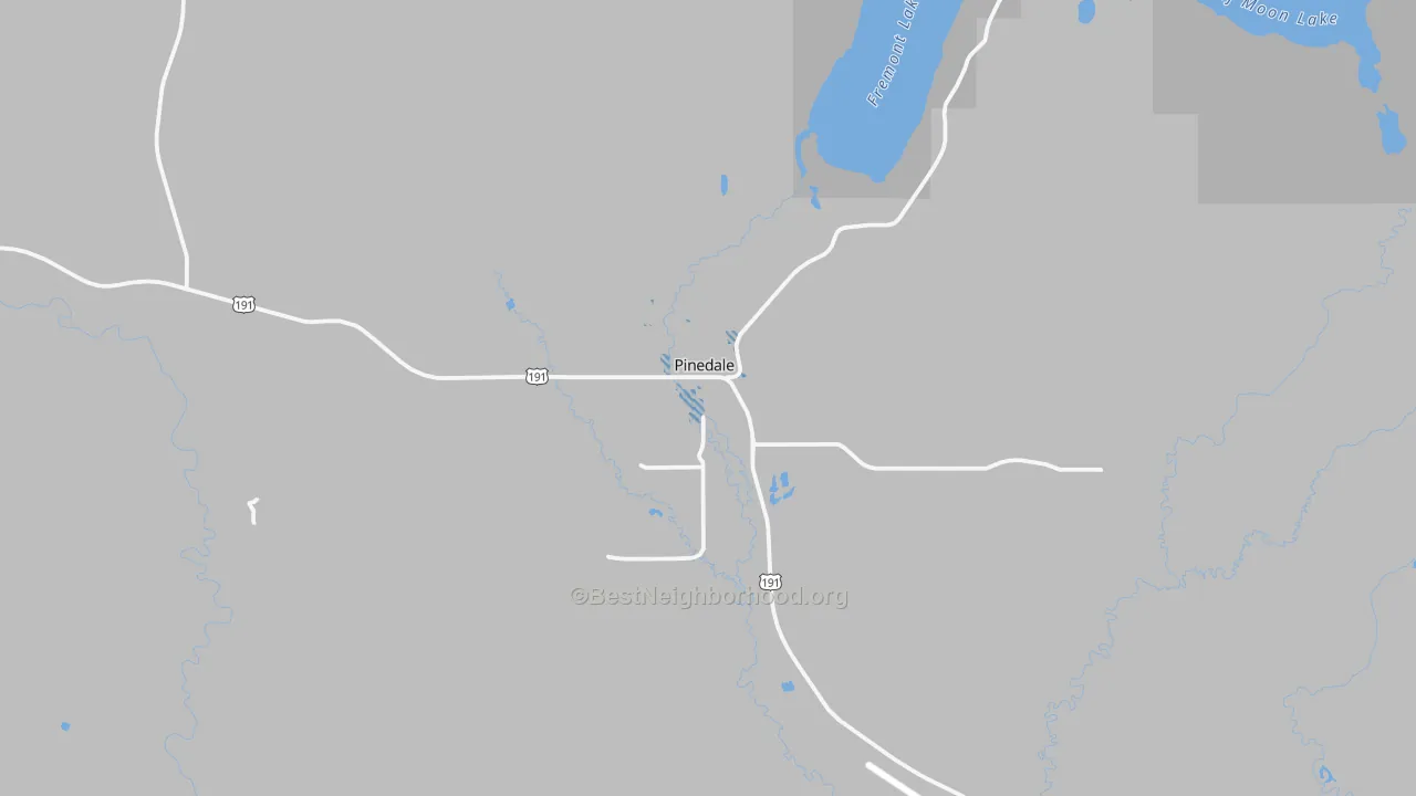 Transit Grade map of Pinedale, WY