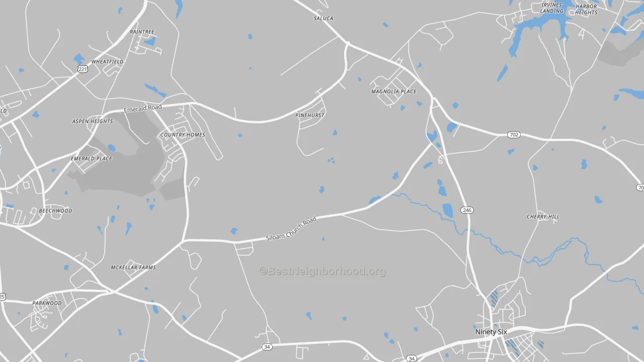 Transit Grade map of Pinehurst, SC