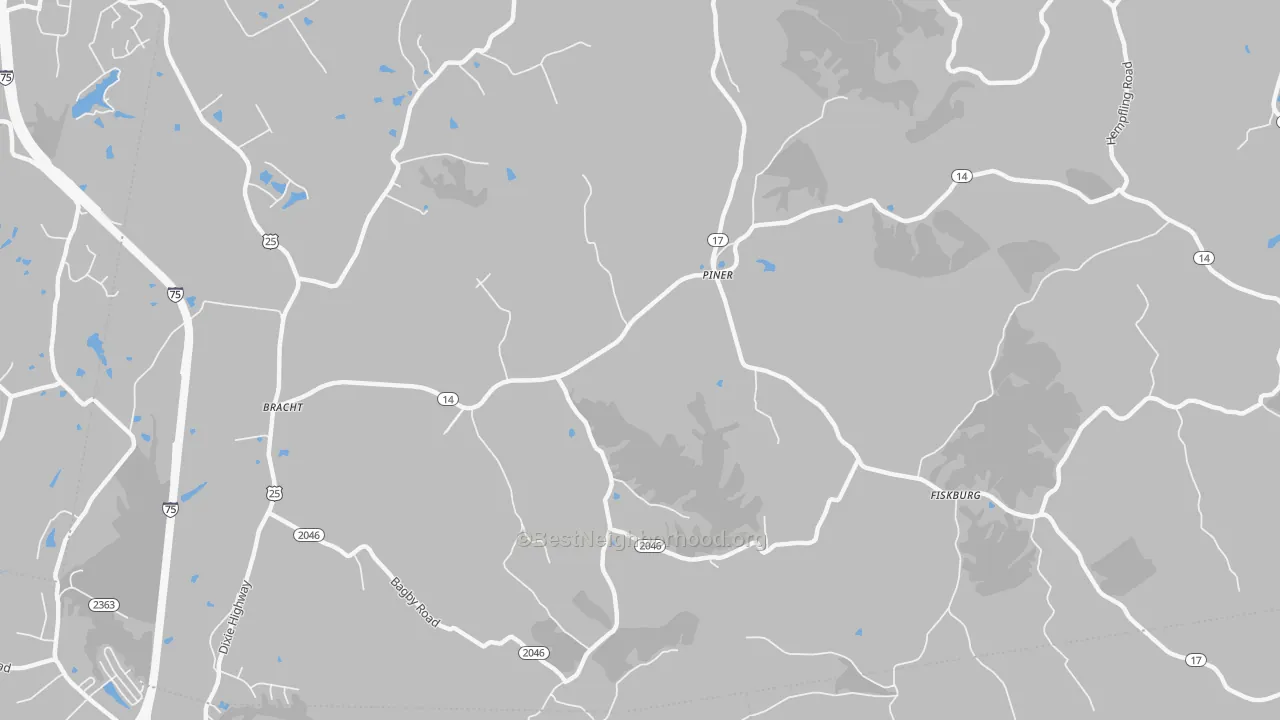 Transit Grade map of Piner, KY