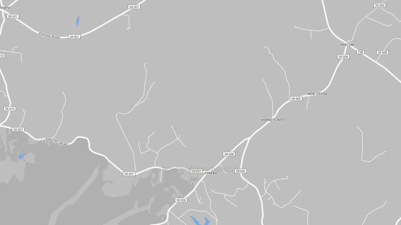 Transit Grade map of Pinero, VA