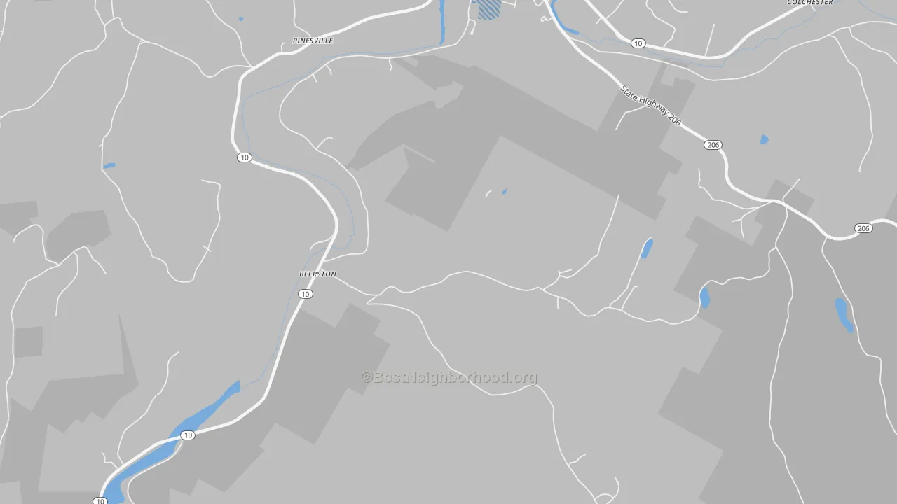 Transit Grade map of Pinesville, NY