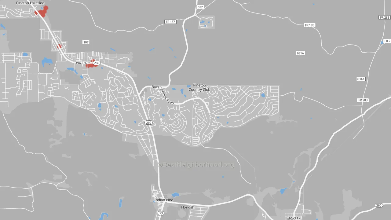 Transit Grade map of Pinetop Country Club, AZ