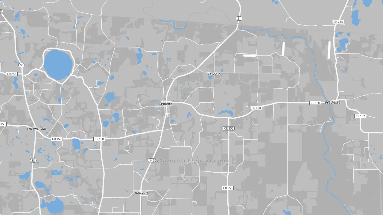 Transit Grade map of Pinetta, FL