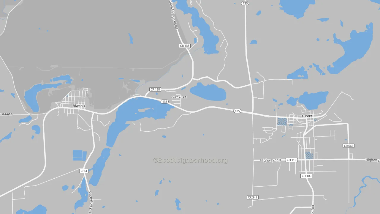 Transit Grade map of Pineville, MN