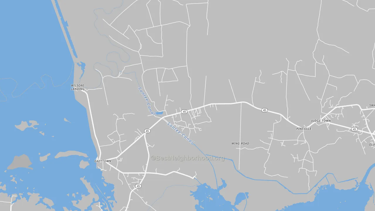 Transit Grade map of Pineville, SC