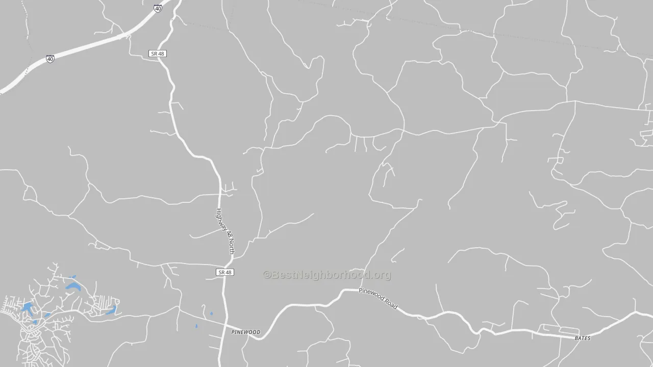 Transit Grade map of Pinewood, TN