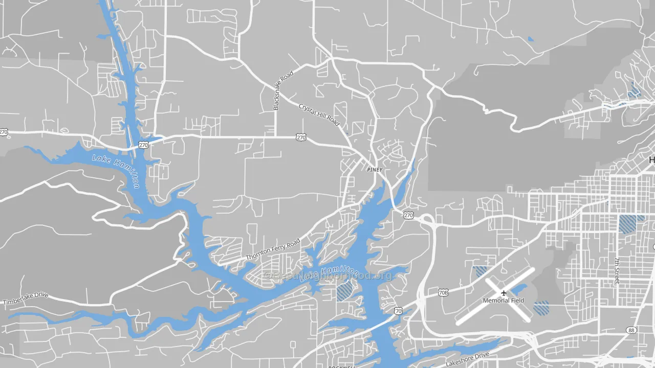 Transit Grade map of Piney, AR