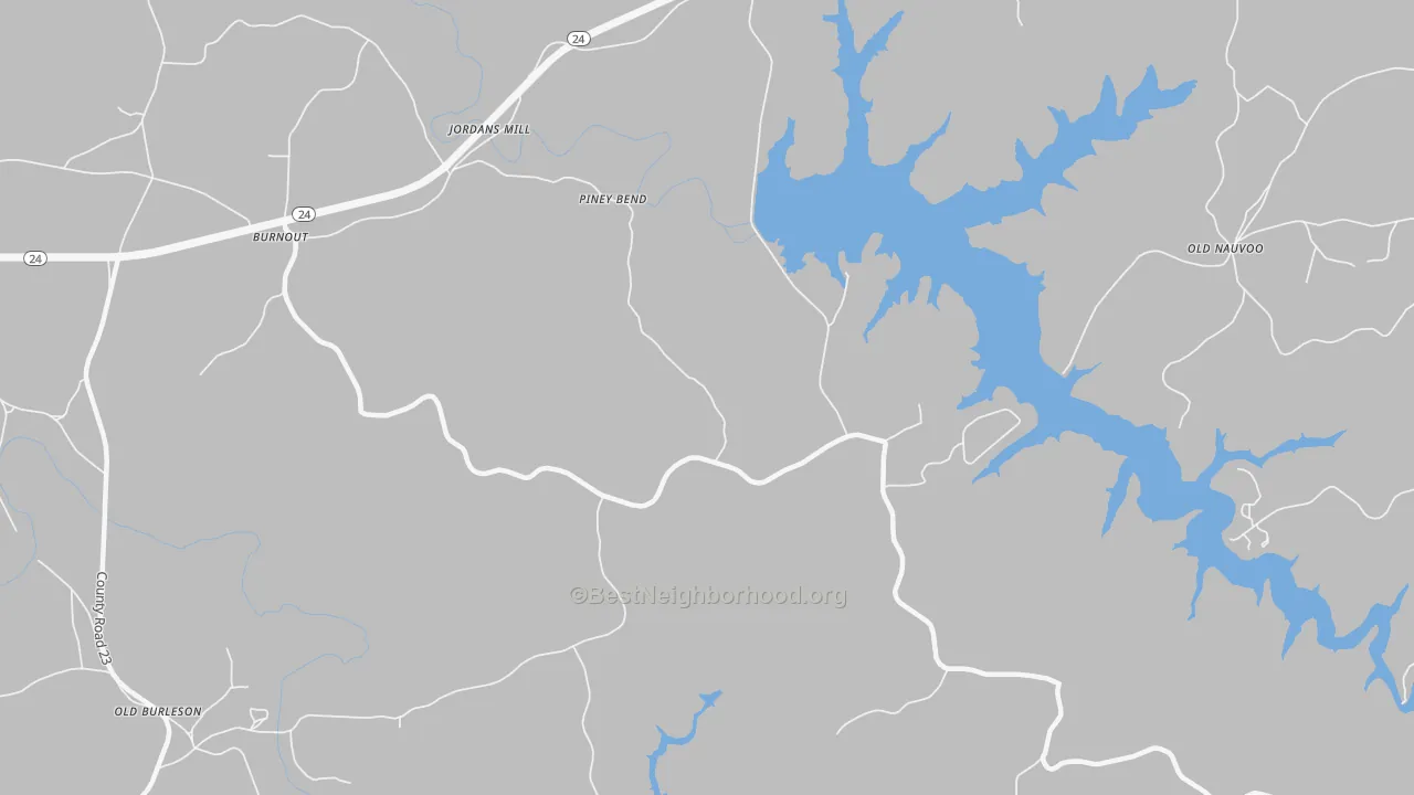 Transit Grade map of Piney Bend, AL