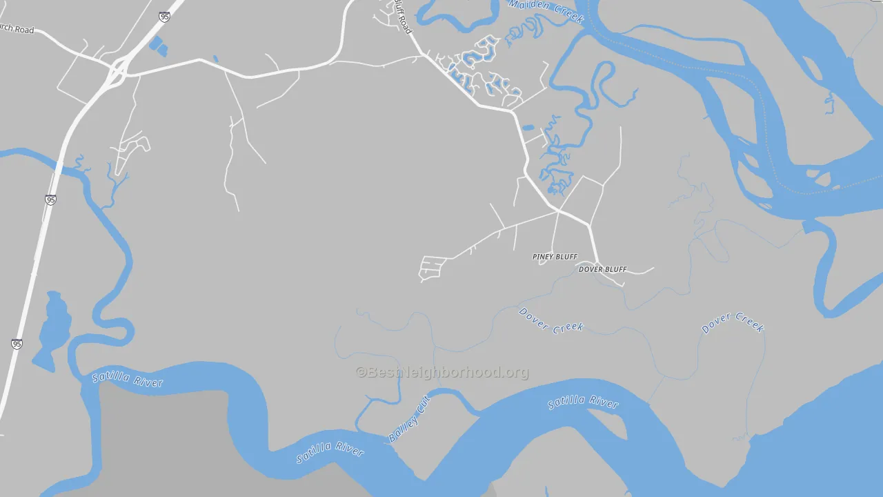 Transit Grade map of Piney Bluff, GA