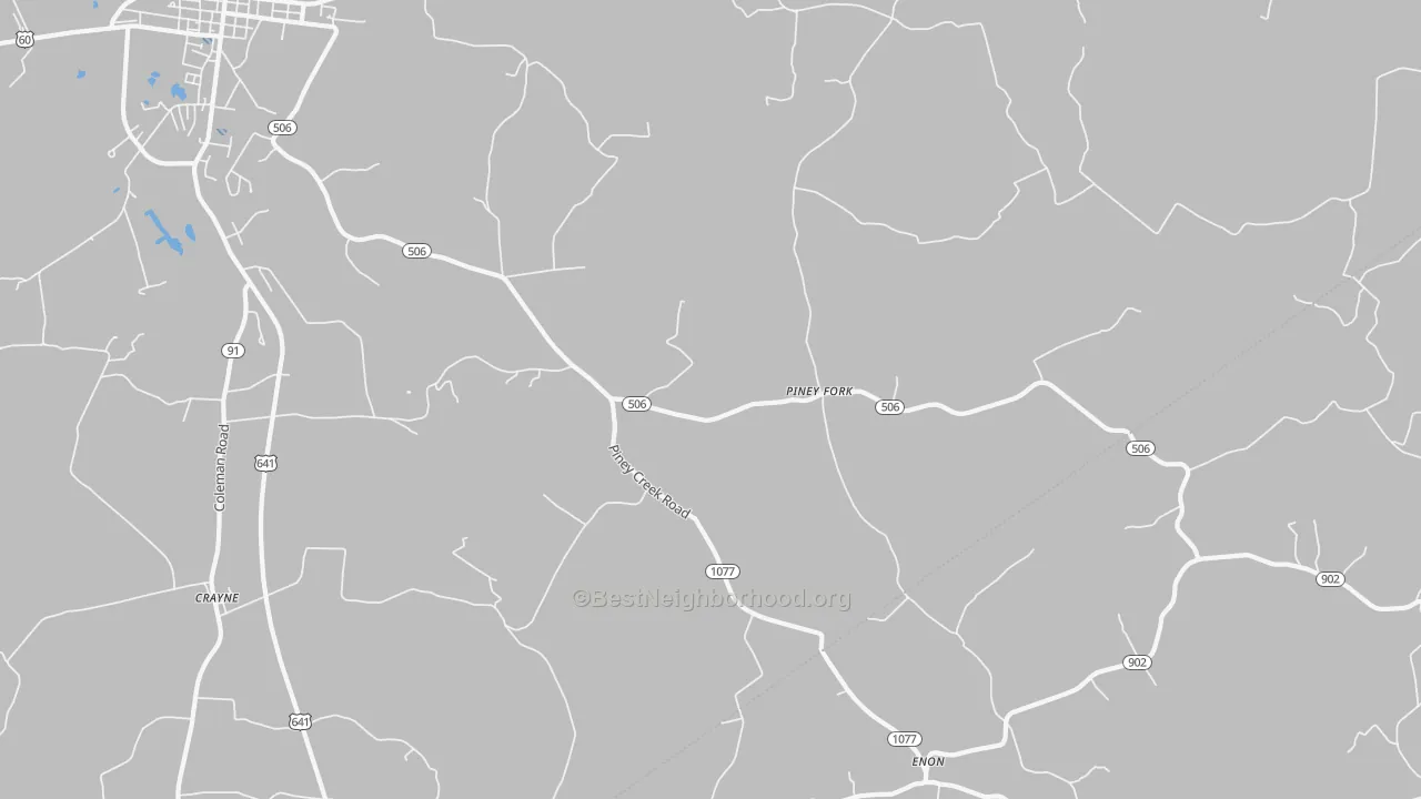 Transit Grade map of Piney Fork, KY