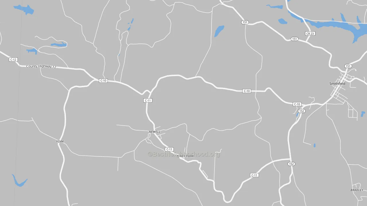 Transit Grade map of Piney Fork, OH