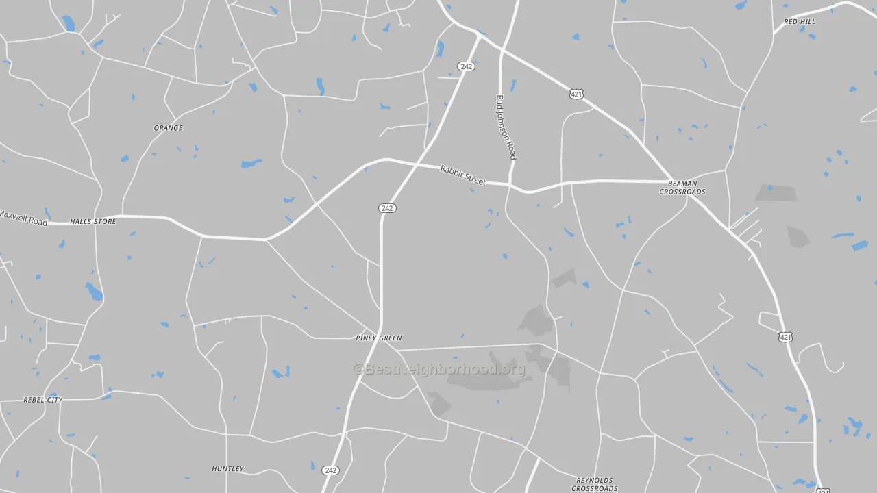 Transit Grade map of Piney Green, NC