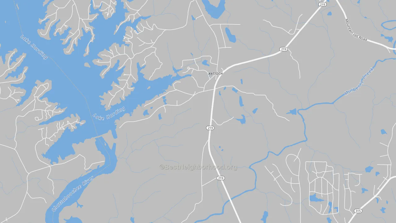 Transit Grade map of Piney Grove, GA