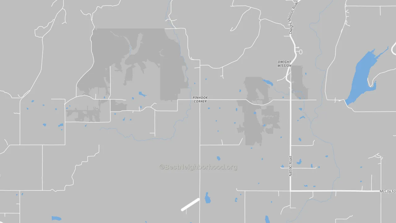 Transit Grade map of Pinhook Corner, OK