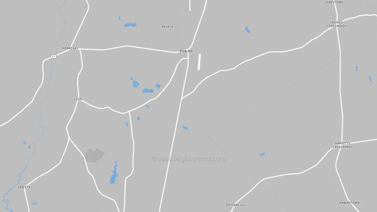 Transit Grade map of Pink Hill, NC