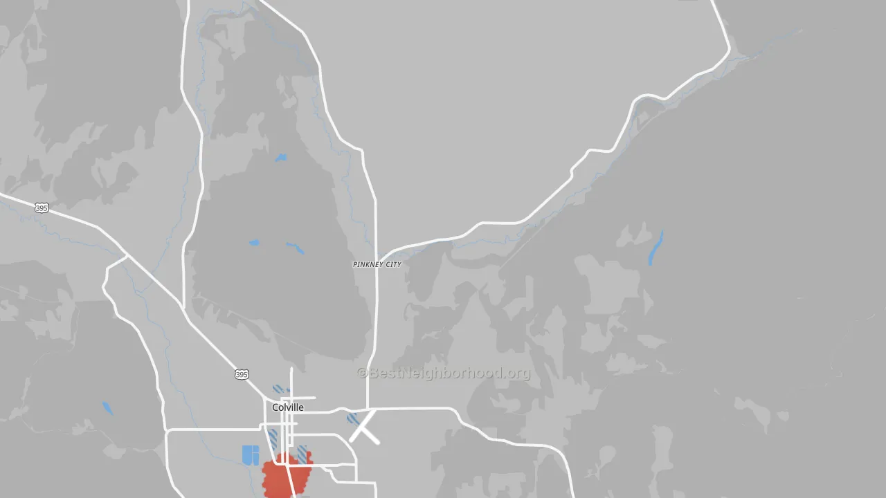 Transit Grade map of Pinkney City, WA