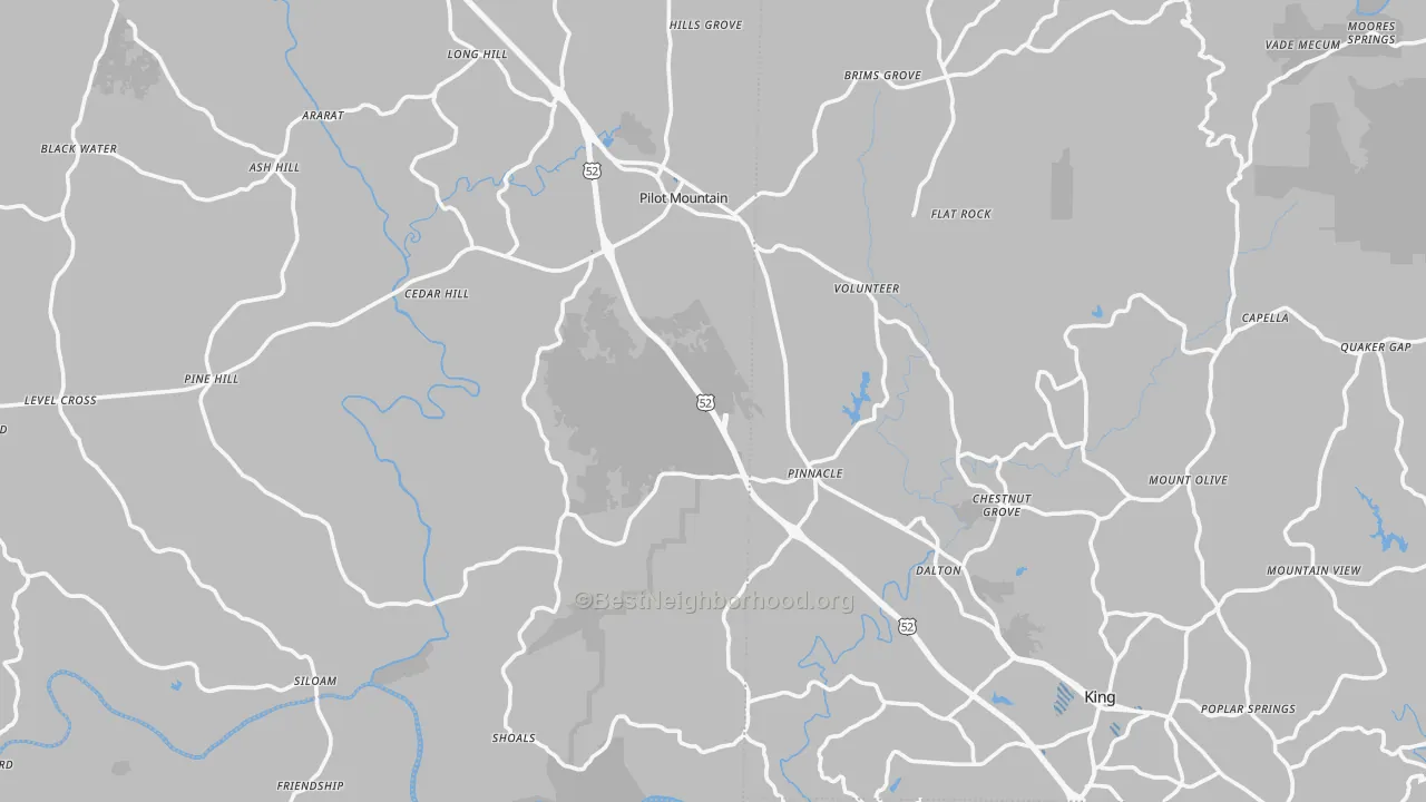 Transit Grade map of Pinnacle, NC
