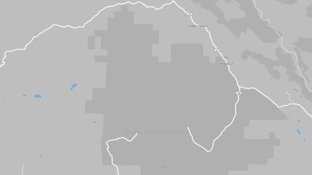 Transit Grade map of Pinnacles, CA