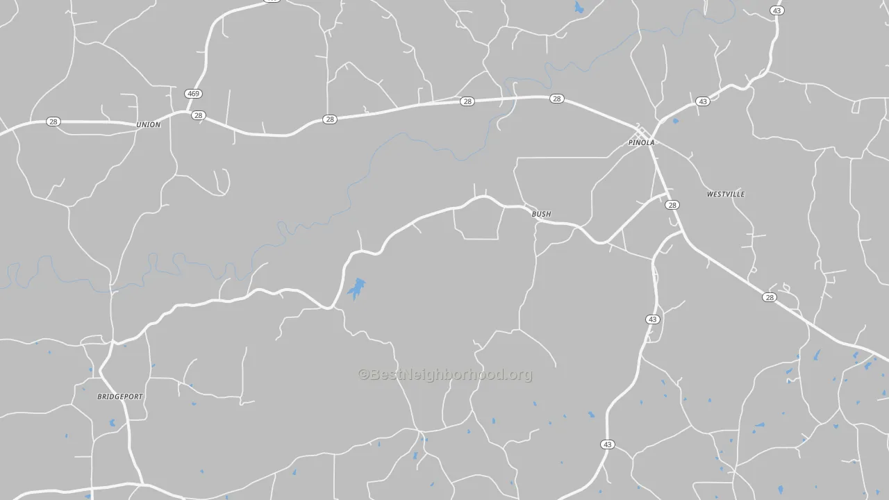 Transit Grade map of Pinola, MS