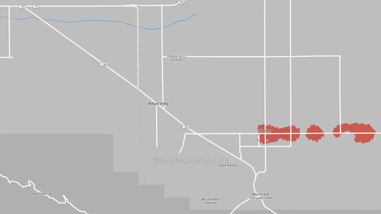 Transit Grade map of Pinon Hills, CA