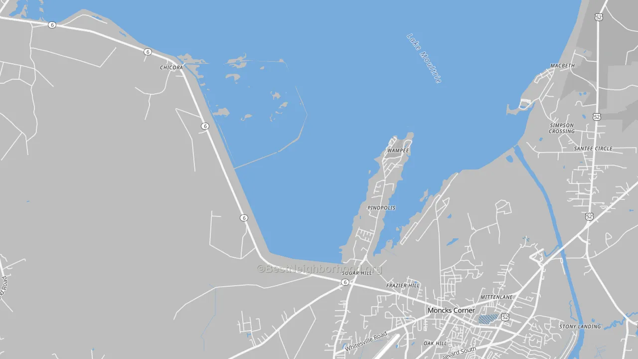 Transit Grade map of Pinopolis, SC
