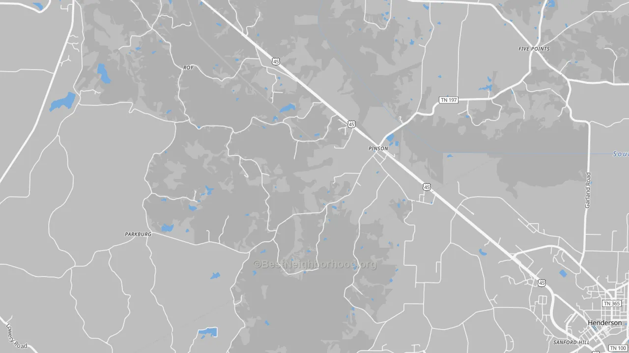 Transit Grade map of Pinson, TN