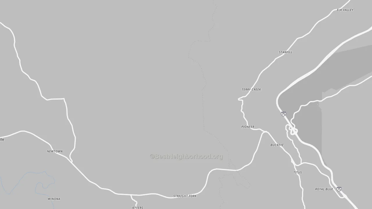 Transit Grade map of Pioneer, TN