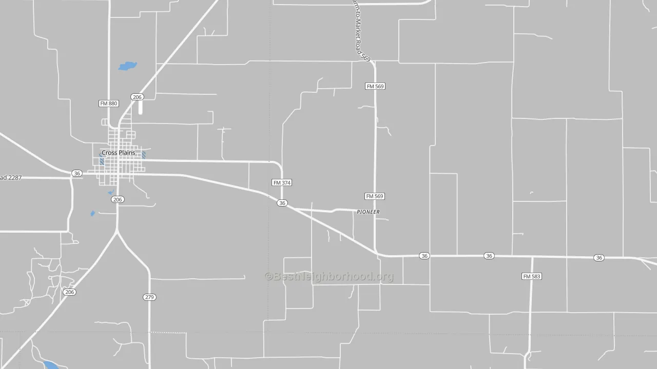Transit Grade map of Pioneer, TX