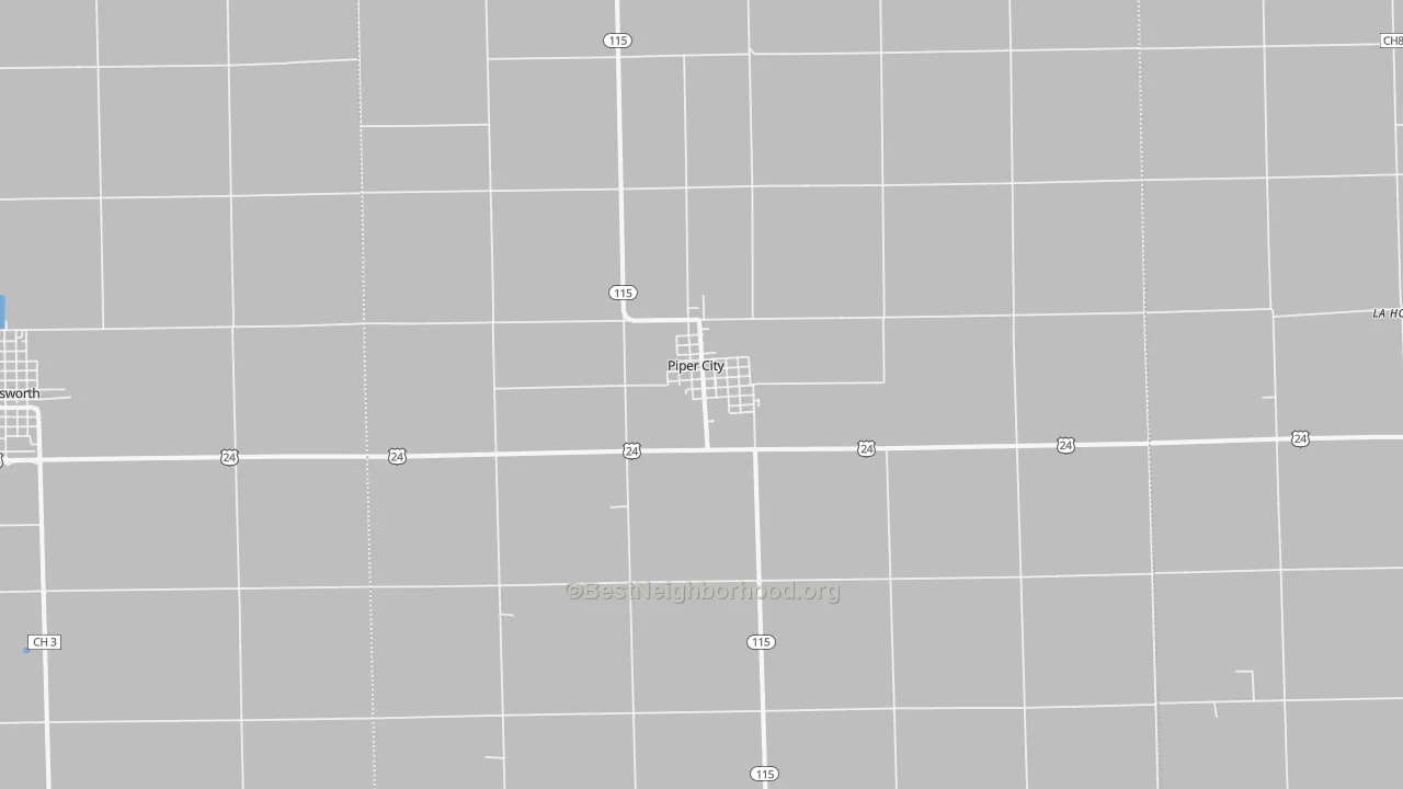 Transit Grade map of Piper City, IL