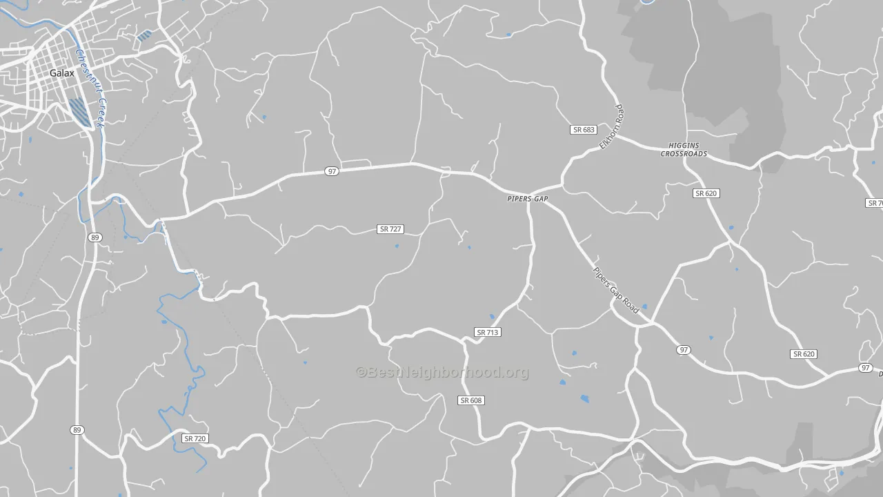 Transit Grade map of Pipers Gap, VA