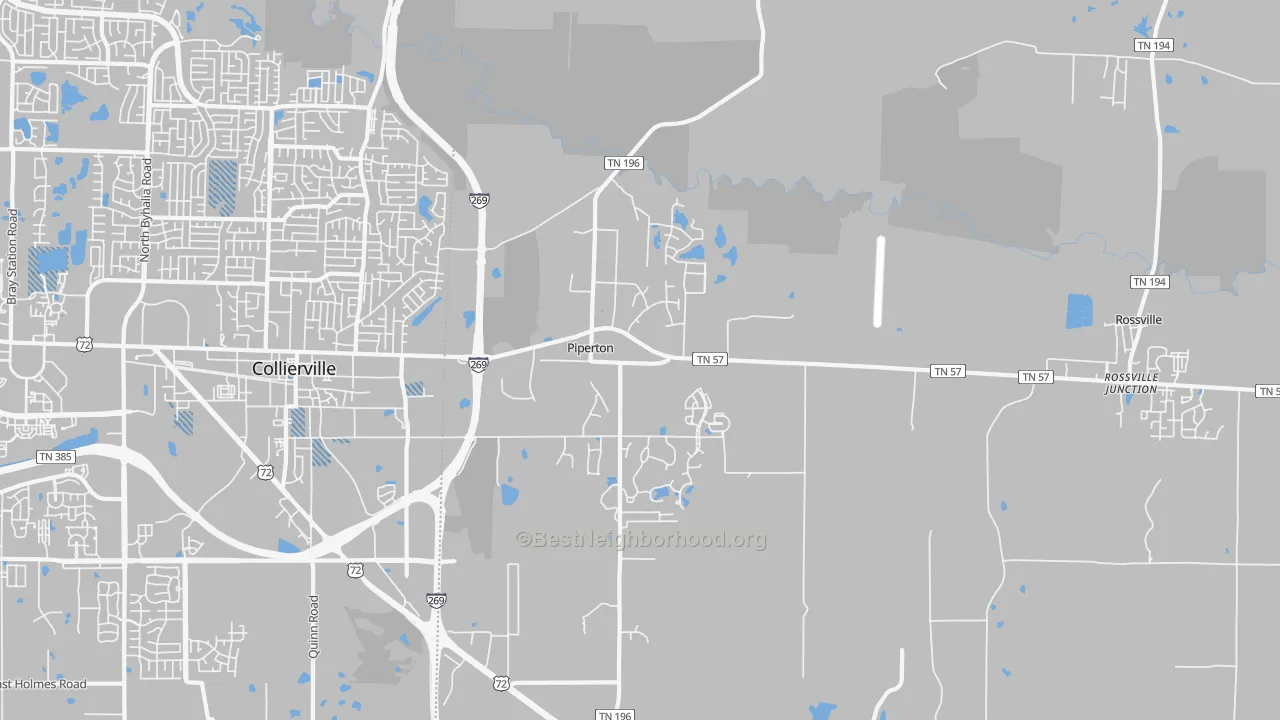 Transit Grade map of Piperton, TN