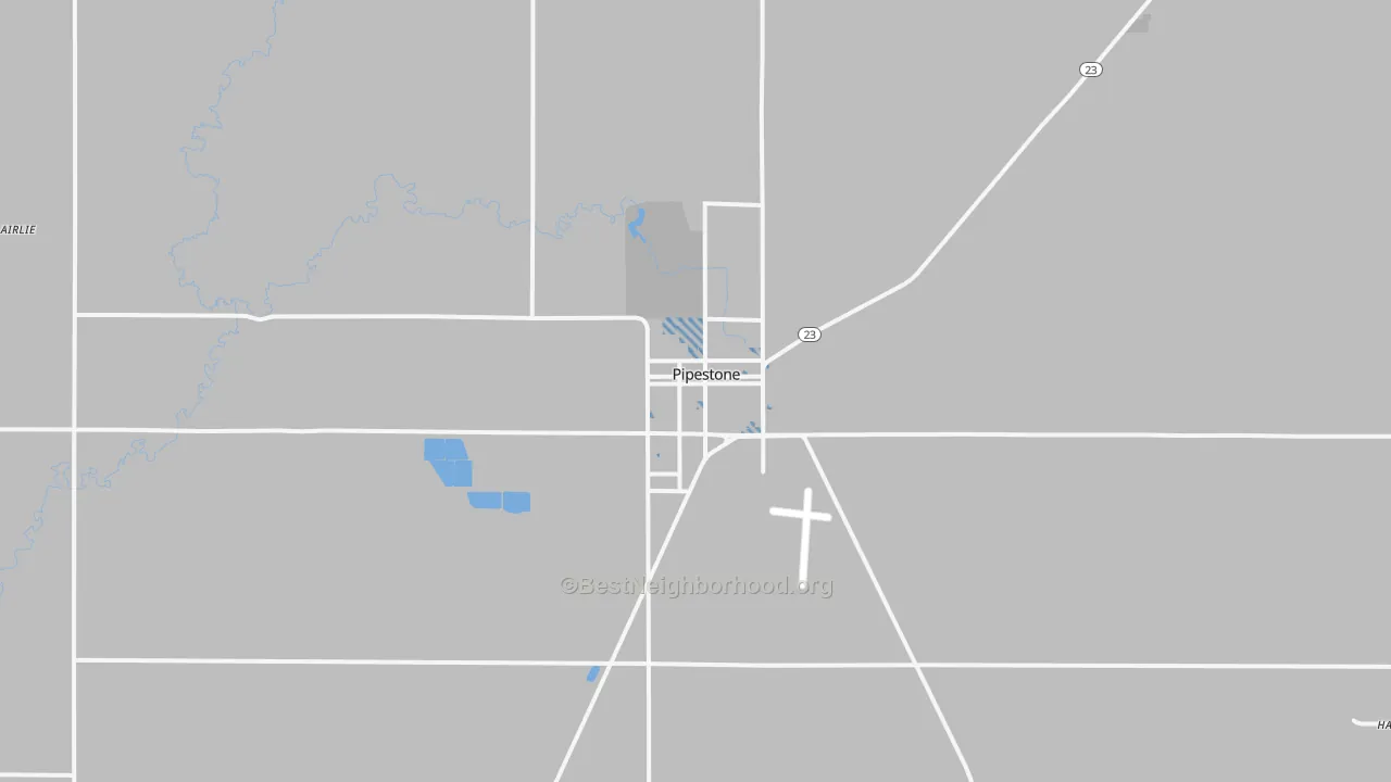 Transit Grade map of Pipestone, MN