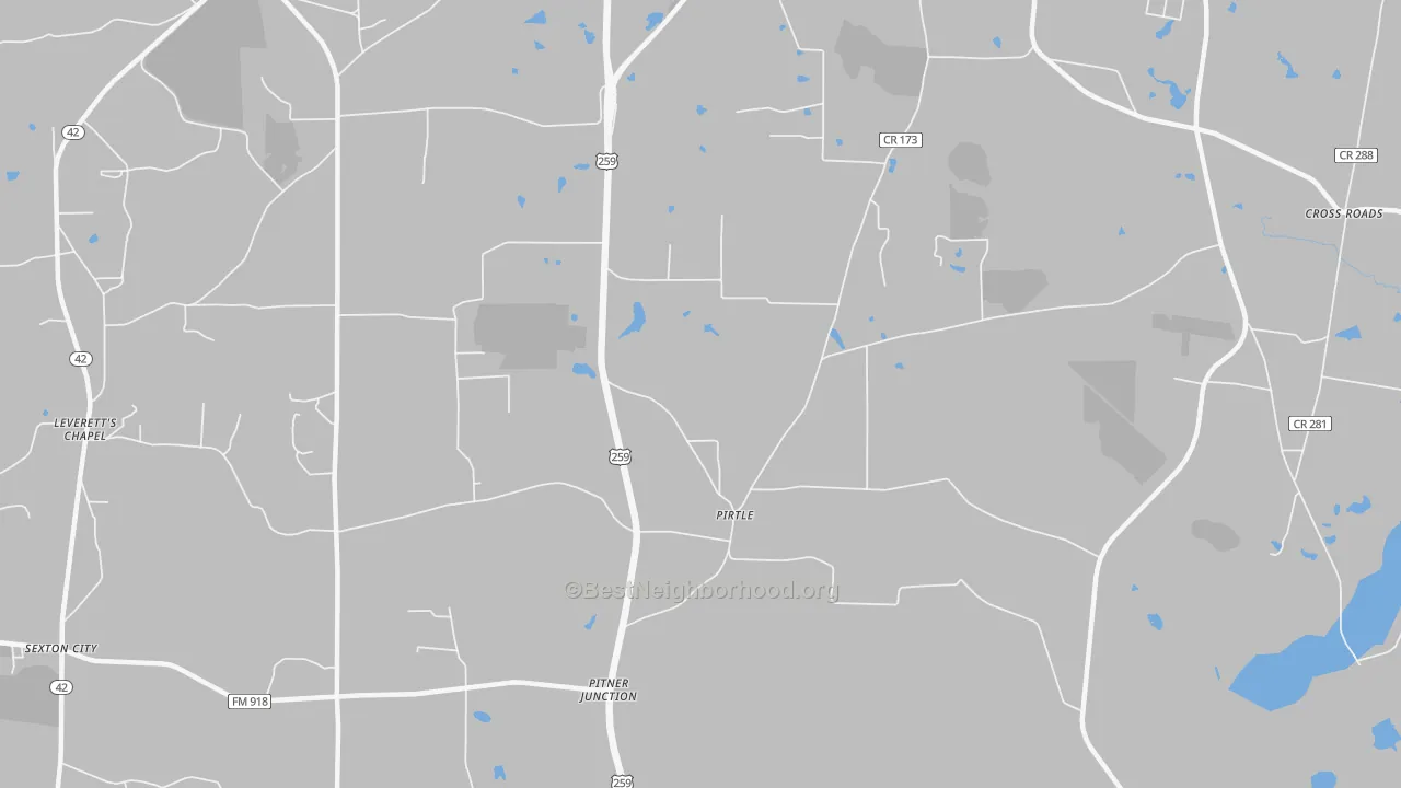 Transit Grade map of Pirtle, TX