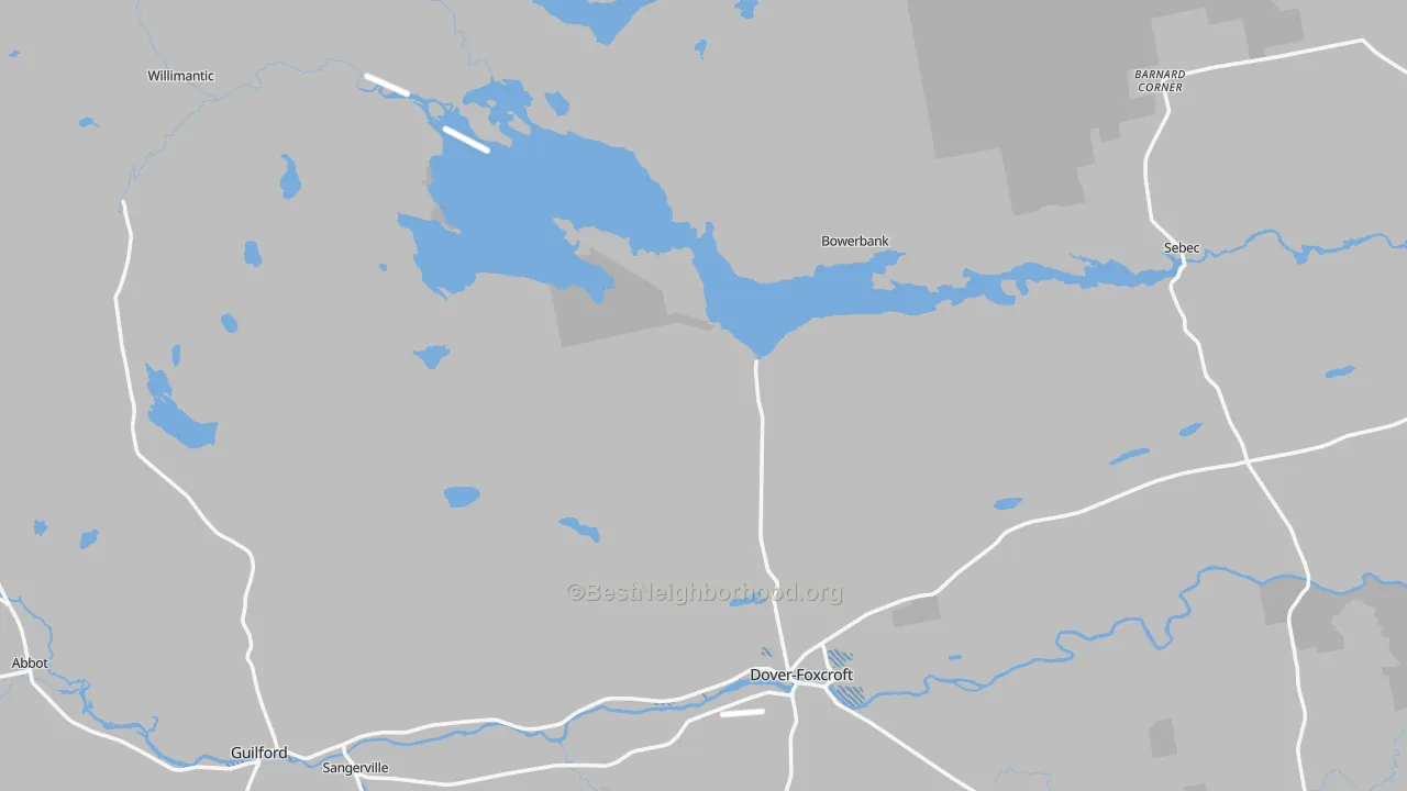 Transit Grade map of Piscataquis County, ME