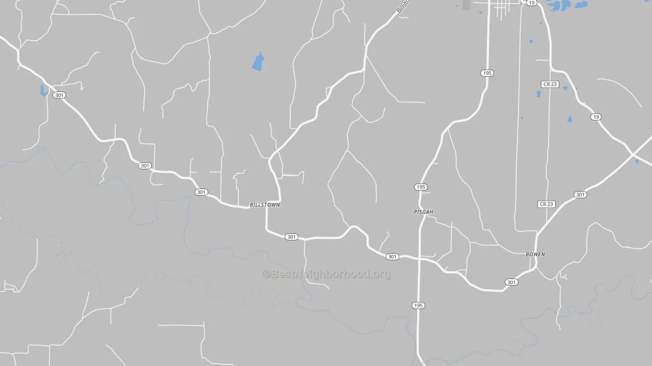 Transit Grade map of Pisgah, AR