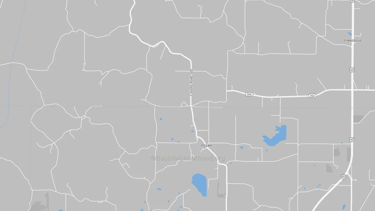 Transit Grade map of Pisgah, MS